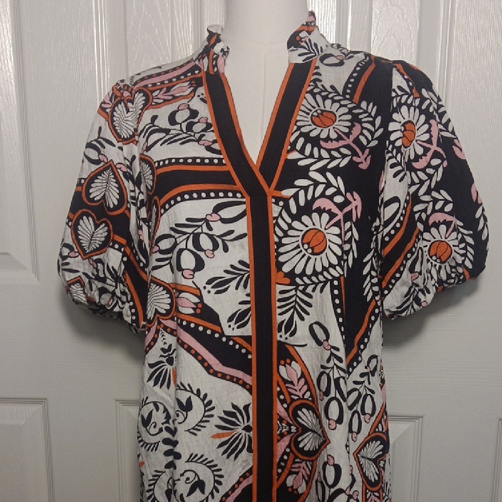 THML Puff Sleeve Floral Printed Tiered Dress - Picture 3 of 15